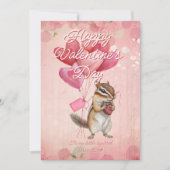 Custom Message Squirrel Animal Valentines Day Feestdagenkaart (Voorkant)