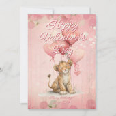 Custom Message Tiger Animal Valentines Day Feestdagenkaart (Voorkant)