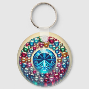 "Custom Metal Circle Sleutelhanger – duurzaam en p