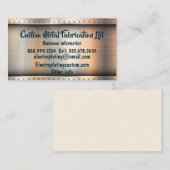 Custom Metal Fabrication.Ltd Visitekaartje (Voorkant / Achterkant)