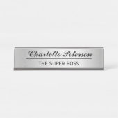 Custom Metal Silver Funny Bureau Naambordje (Voorkant)