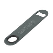 Custom metallic  black elegant speed bottle opener speed flessenopener (Achterkant Gekanteld)
