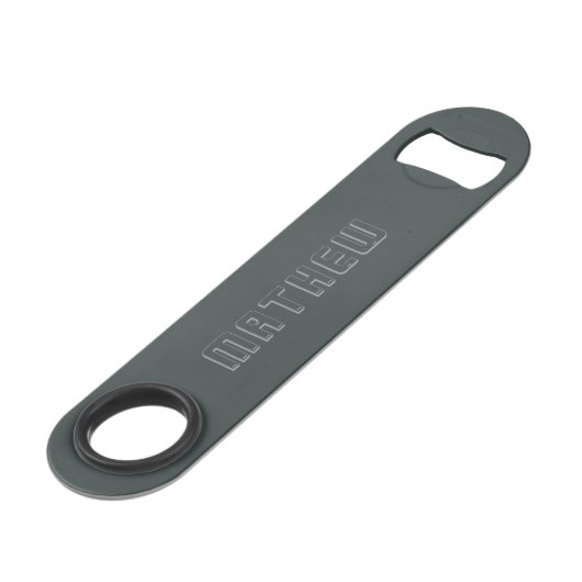 Custom metallic  black elegant speed bottle opener speed flessenopener (Achterkant Gekanteld)