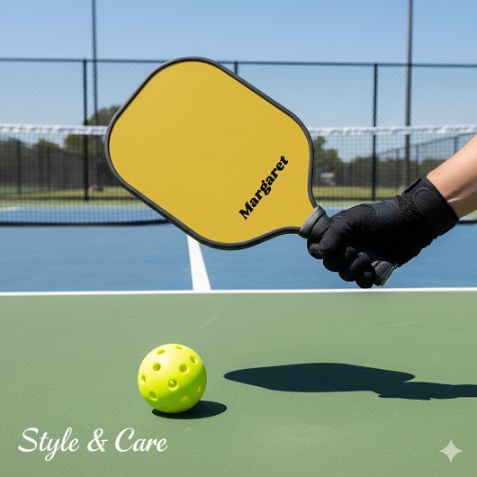 Custom Metallic Gold Pickleball Paddle with Name