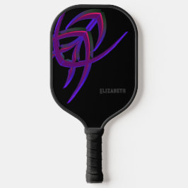 Custom Metallic Paarse, blauw, zwart gepersonalise Pickleball Paddle