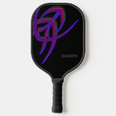 Custom Metallic Paarse, blauw, zwart gepersonalise Pickleball Paddle (Achterkant)