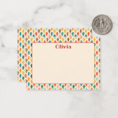 Custom Mexican Cacti Note Card Notitiekaartje (Voorkant / Achterkant in situ)