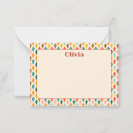 Custom Mexican Cacti Note Card Notitiekaartje
