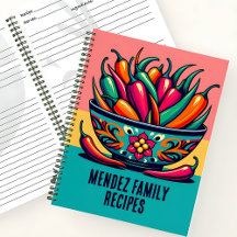 Custom Mexican Chile Pop Art Family Receptenboek