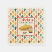 Custom Mexican Fiesta Bachelorette Party Servet (Voorkant)