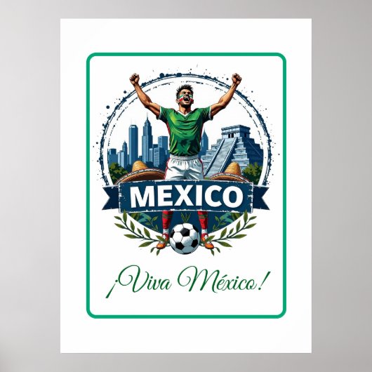 Custom Mexico National Football Team Celebration Poster (Voorkant)
