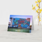 Custom Miami Beach FL Graffiti Mural Street Art Kaart (Gele Bloem)