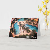 Custom Miami Beach Florida - Pool Relax GOEDE VIBE Kaart (Gele Bloem)