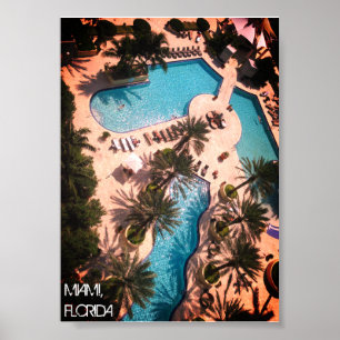 Custom Miami Beach Florida - Pool Relax GOEDE VIBE Poster