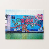 Custom Miami Beach Florida Welkom Graffiti Volwass Legpuzzel (Horizontaal)