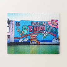 Custom Miami Beach Florida Welkom Graffiti Volwass