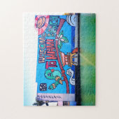Custom Miami Beach Florida Welkom Graffiti Volwass Legpuzzel (Verticaal)