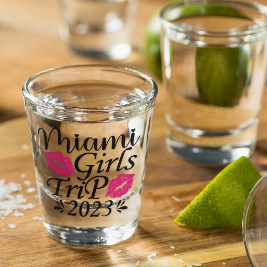 Custom Miami Meisje Trip Bachelorette Shot Glass Glas