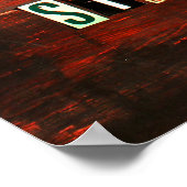 Custom Michigan License Bord Map met naam Poster (Hoek)