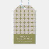Custom Mid Century Modern Sage Green Christmas Cadeaulabel (Voorkant)