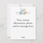 Custom Mid Century Tree Flat Vakantie Kaart (Achterkant)