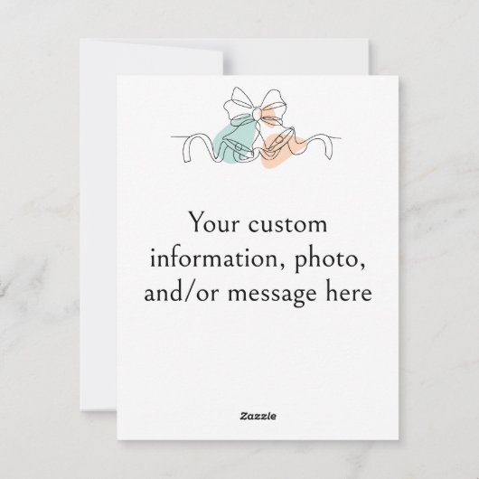 Custom Mid Century Tree Flat Vakantie Kaart (Achterkant)