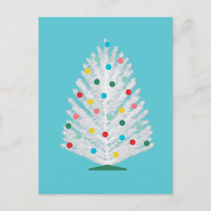 Custom Mid Century Tree Holiday Post Kaart