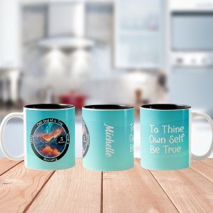 Custom Milestone Gift - Sobriety Jubileum Tweekleurige Koffiemok