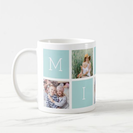 Custom Mimi Grandmoeder 5 Photo Collage Koffiemok (Links)