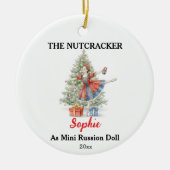 Custom Mini Russian Doll Nutcracker Photo Keramisch Ornament (Voorkant)