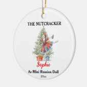Custom Mini Russian Doll Nutcracker Photo Keramisch Ornament (Links)