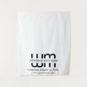 Custom Minimal Business Table Runner Banner White Wandkleed (Voorkant)