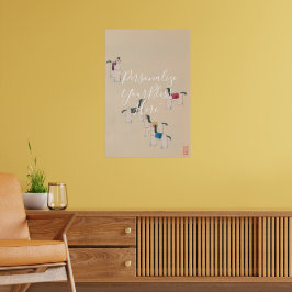 CUSTOM Minimal Japanese Folk Horse Art Print 