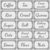 Custom Minimal Kitchen Storage Labels (Voorkant)
