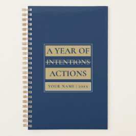 Custom Minimal Planner with Name, Year & Title