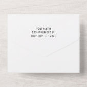 Custom minimalist All in One Wedding Invitation Uitnodiging (Achterkant)