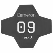 Custom Minimalist American Athlete Monochromatic Voetbal (Enkel)