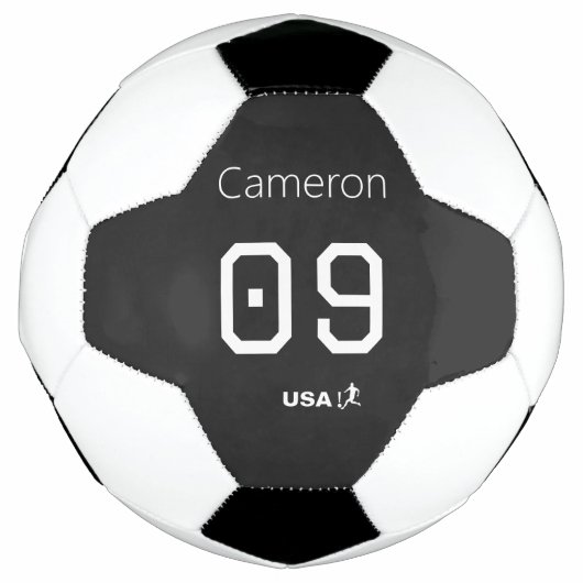 Custom Minimalist American Athlete Monochromatic Voetbal (Voorkant)