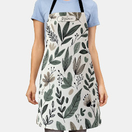Custom Minimalist Botanical Cooking Schort