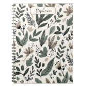 Custom Minimalist Botanical Journal Design Notitieboek (Voorkant)