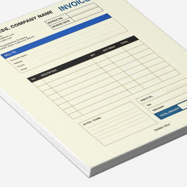 Custom Minimalist Business Invoice Sales Receipt Notitieblok