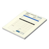 Custom Minimalist Business Invoice Sales Receipt Notitieblok (Linkerzijde)