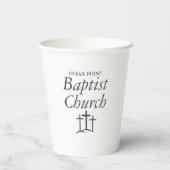 Custom Minimalist Church Branding Papieren Bekers (Achterkant)