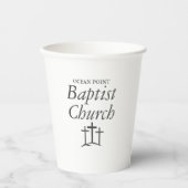 Custom Minimalist Church Branding Papieren Bekers (Voorkant)
