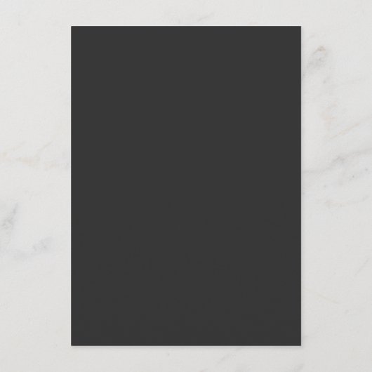 Custom Minimalist Classic Black Wedding Dinner Menu (Achterkant)
