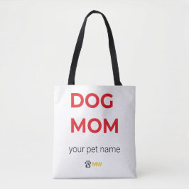 Custom Minimalist Dog Mom Tote – Personalized Pet  Bag