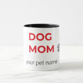 Custom Minimalist Dog Mom Two-Tone Mug – Personali Mok (Midden)