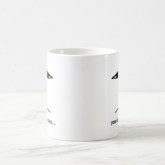 Custom Minimalist Expression Design Man Face Koffiemok (Center)