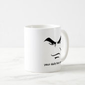 Custom Minimalist Expression Design Scowl Man Face Koffiemok (Voorkant rechts)