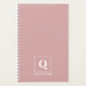 Custom Minimalist Feminine Dusty Rose 2026 Planner (Voorkant)